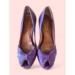 Corso Como Purple Peep Toe Knot Front Heels Women’s Size 8.5